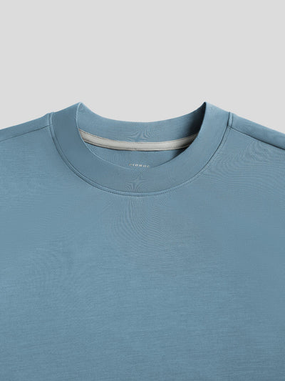 Camiseta de manga larga con parche en el codo en mezcla de modal