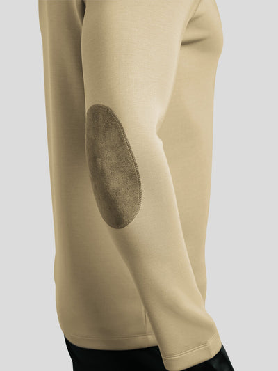 Camiseta de manga larga con parche en el codo en mezcla de modal