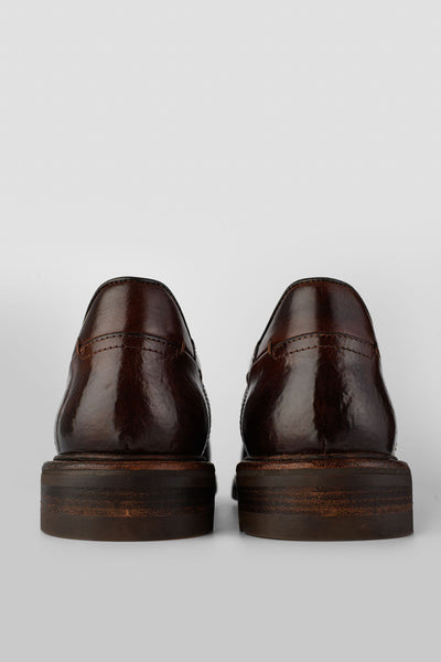 Zapatos derby LENNOX color cacao oscuro.
